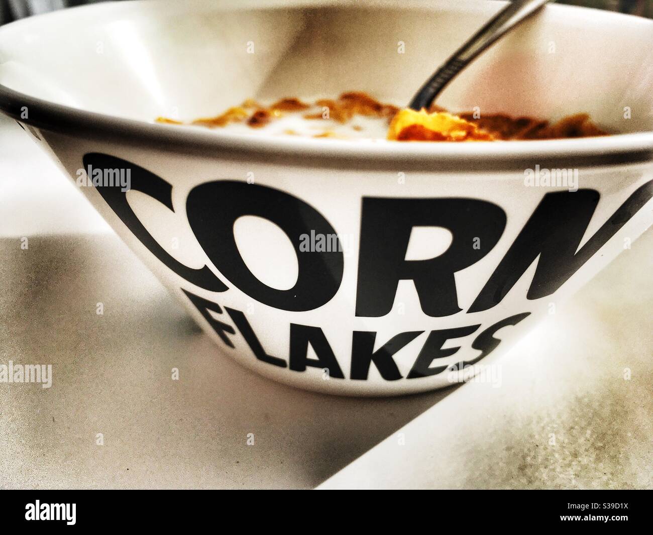 Kellogg's Maisflocken - Smartphone-aufgenommenes Stockfoto