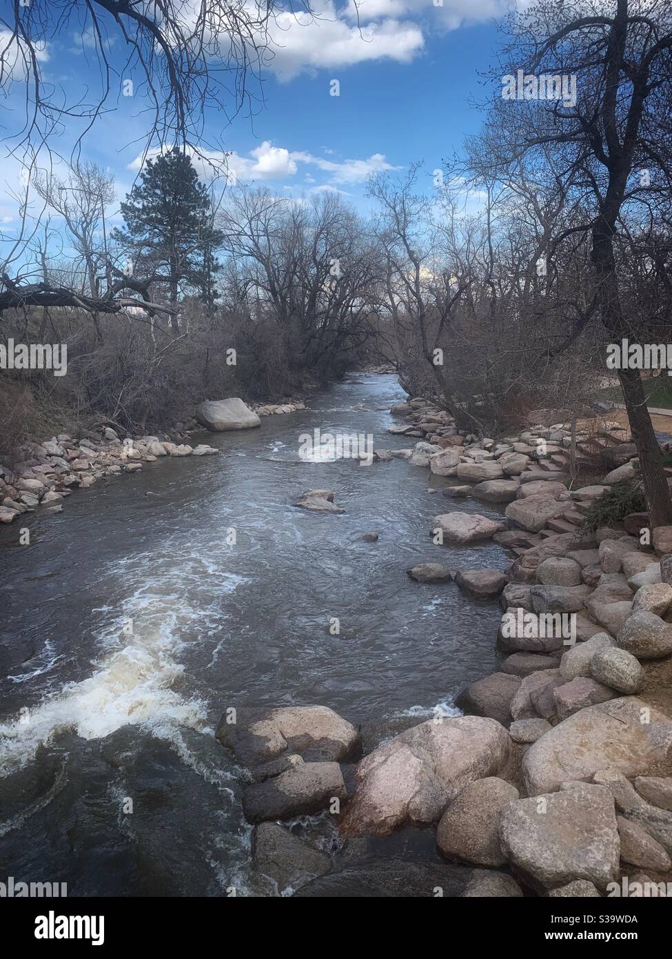 Creek in Boulder Colorado. Stockfoto