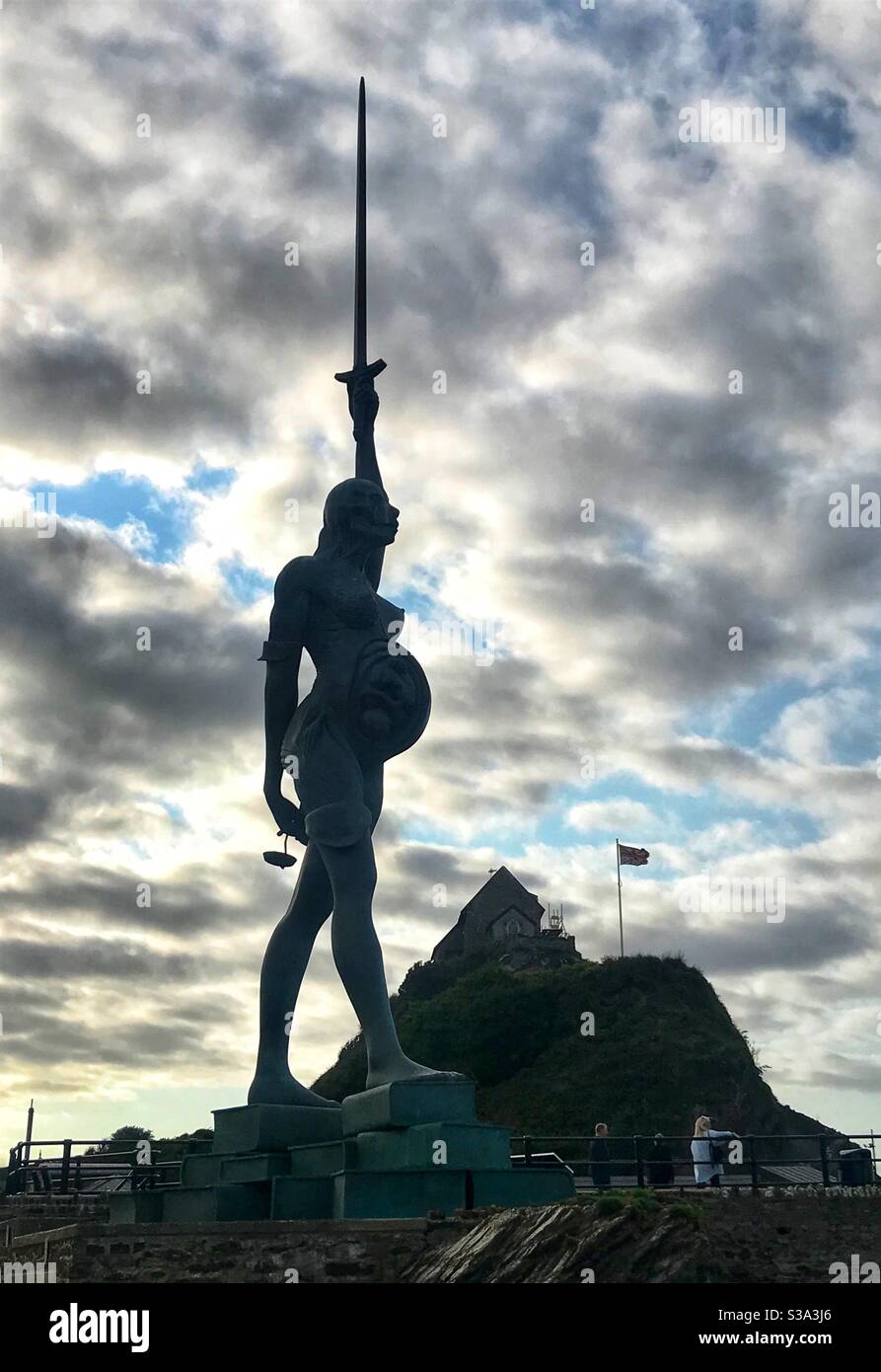 Verity. Hafen Ilfracombe. Devon - Smartphone-aufgenommenes Stockfoto