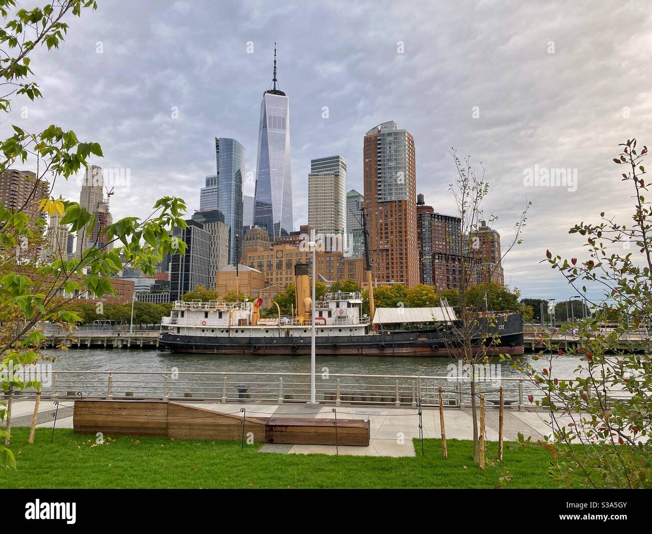 Blick vom Pier 26, Tribeca, New York City Stockfoto