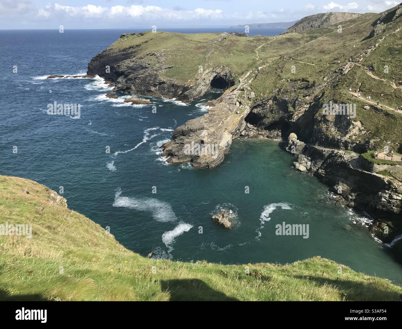 Blick von Tintagel, Cornwall Stockfoto