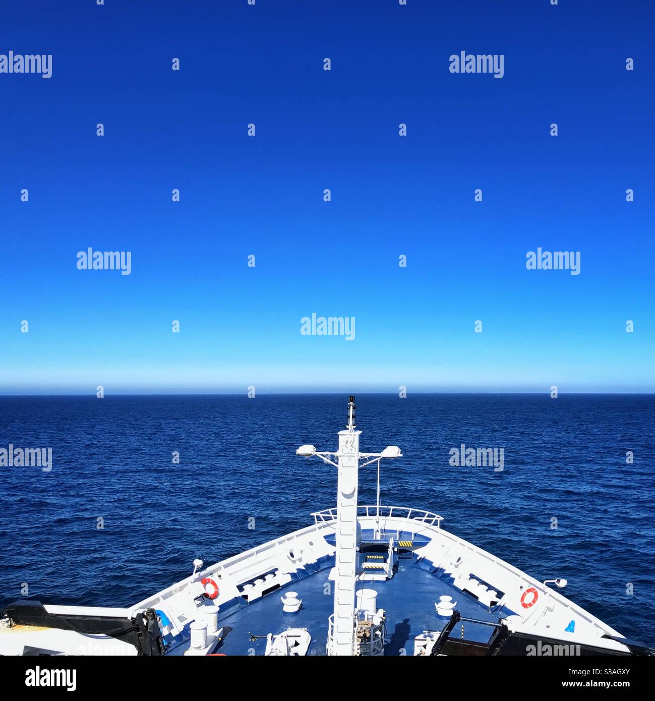Kreuzfahrtschiff Segeln in der Nordsee. Stockfoto