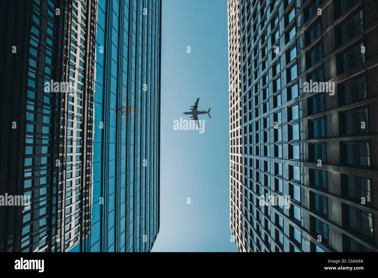 Wolkenkratzer einer großen Stadt Stockfoto