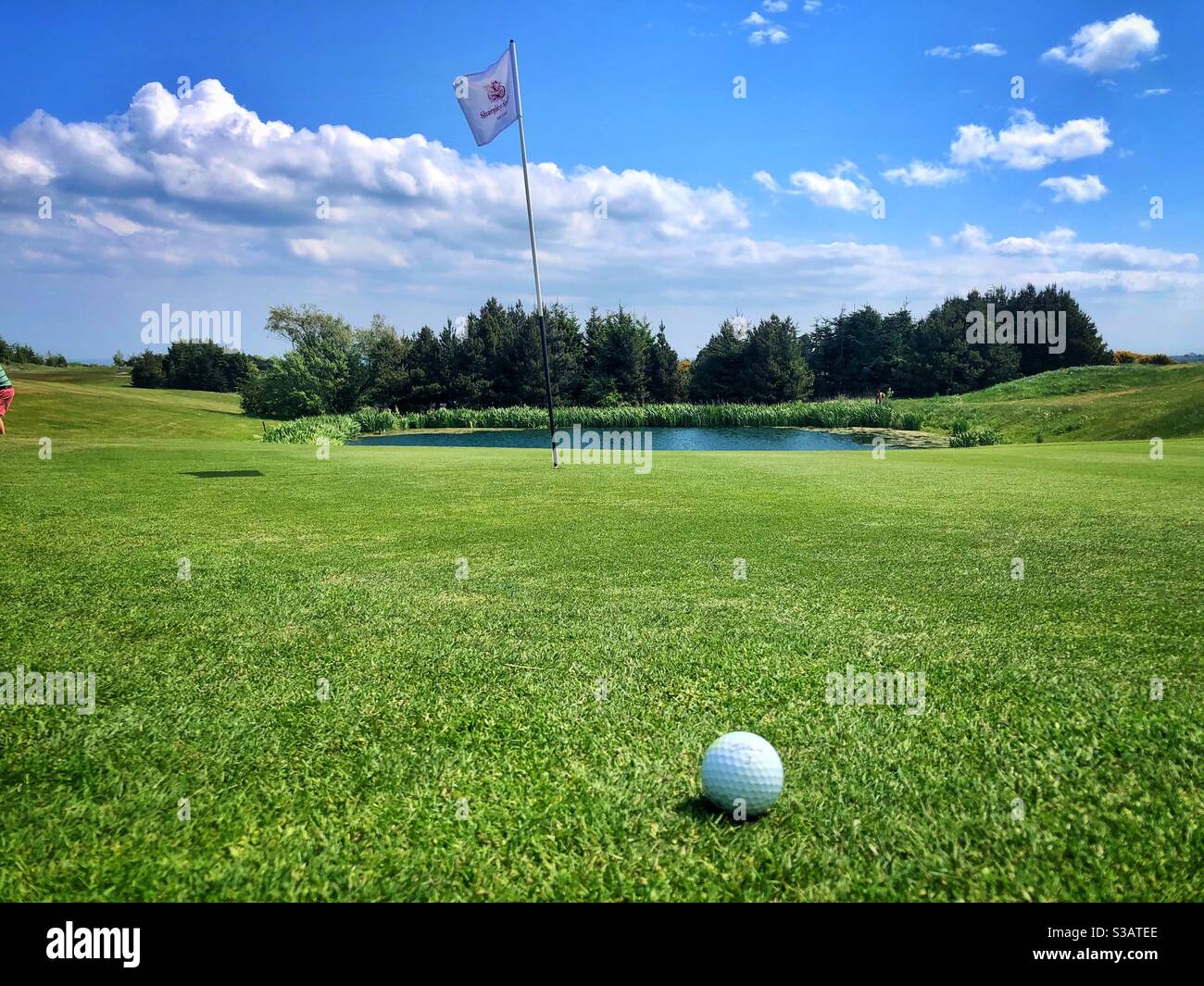 Golf Putting Green Stockfoto