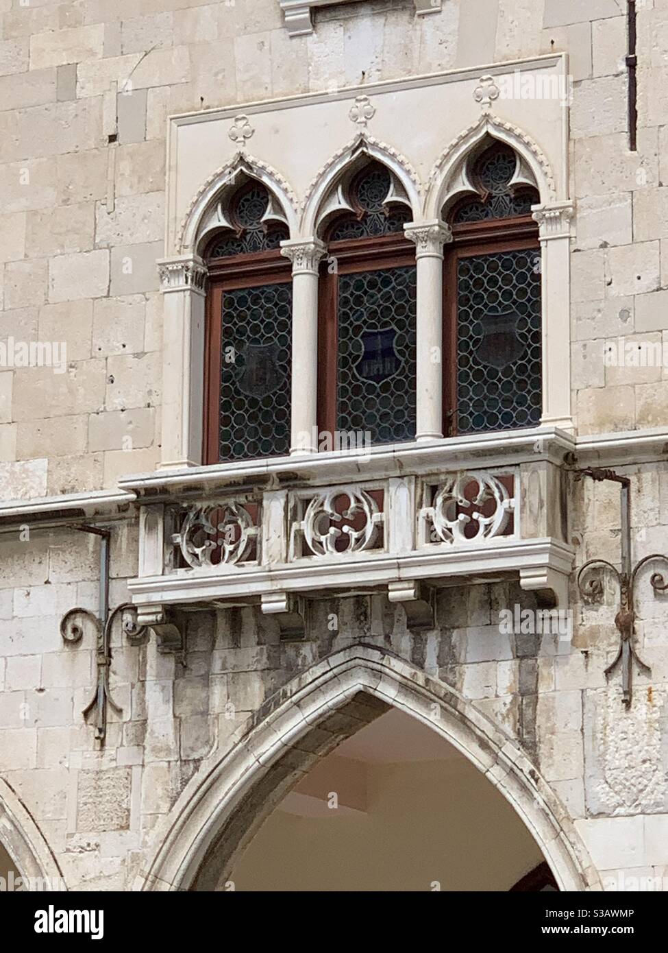 Osteuropäische Fenster Stockfoto