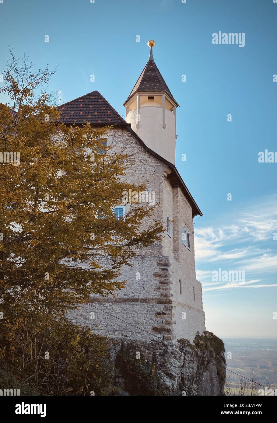 Schloss Teck in Deutschland - Smartphone-aufgenommenes Stockfoto