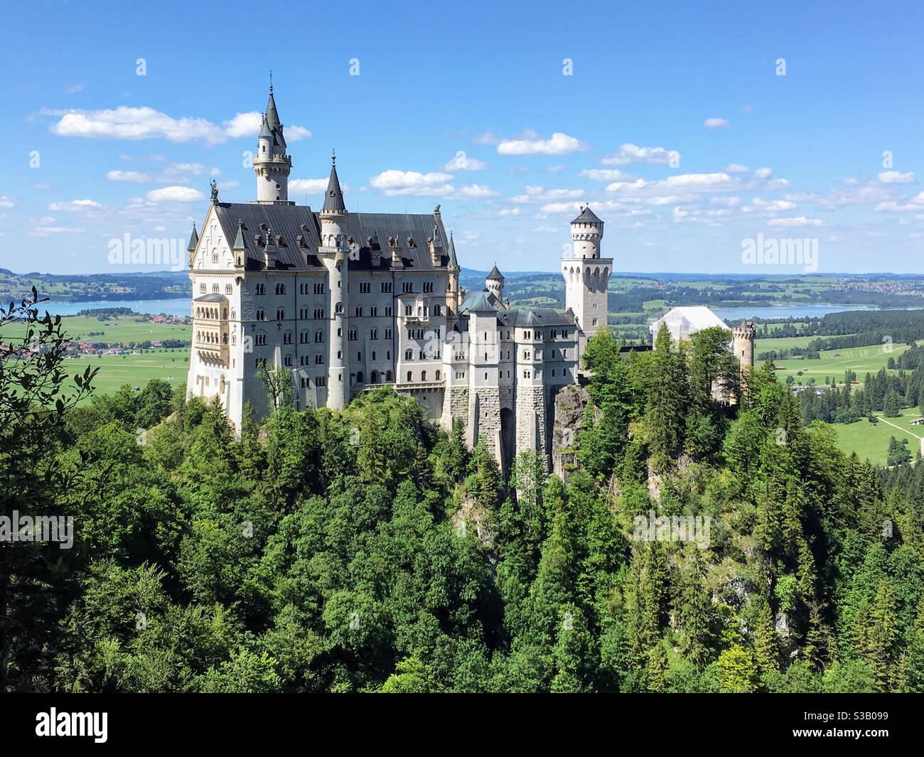 Das Schloss Neuschwanstein in Bayern, Deutschland Stockfoto
