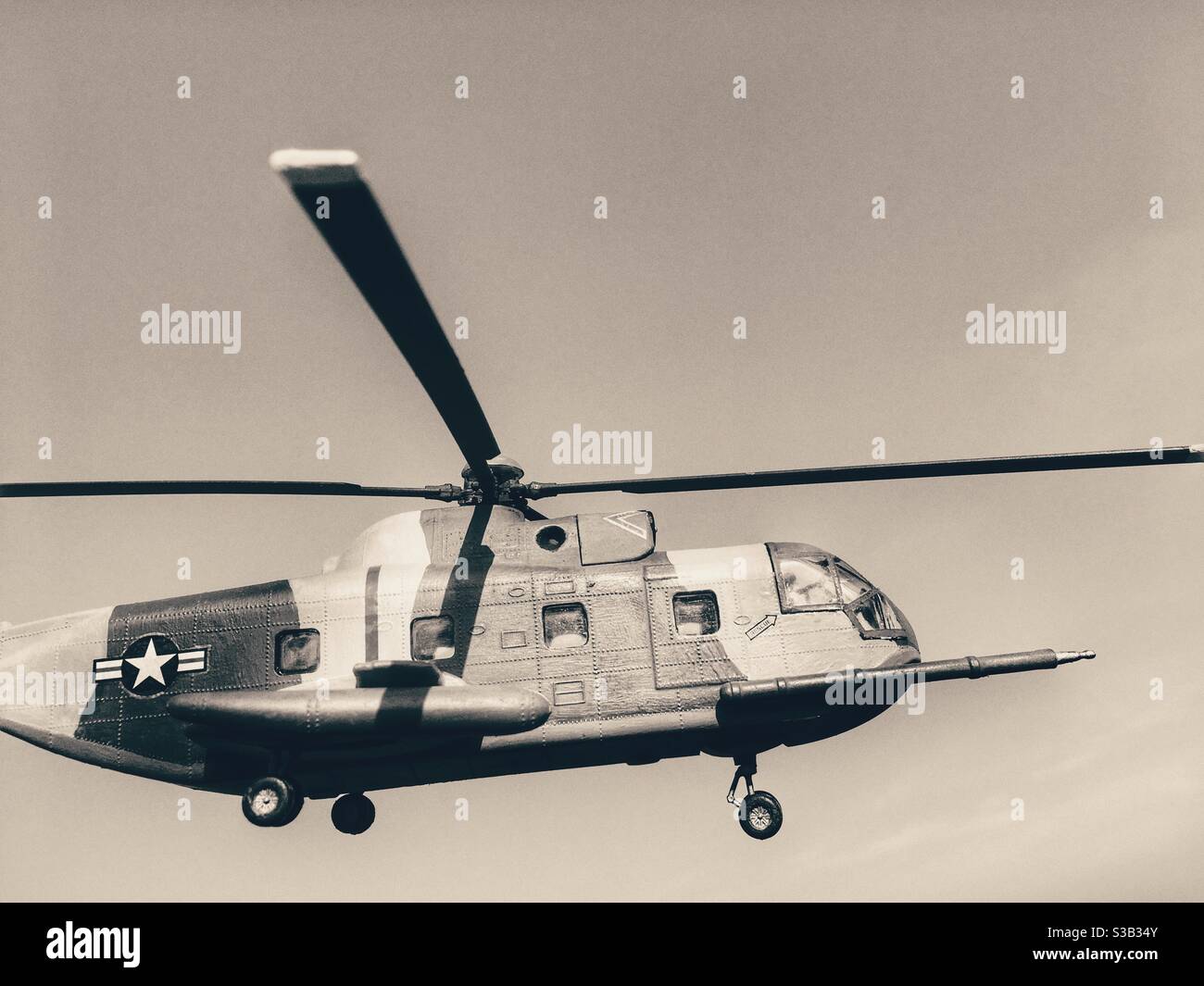 Jolly Green Giant Hubschrauber - Smartphone-aufgenommenes Stockfoto