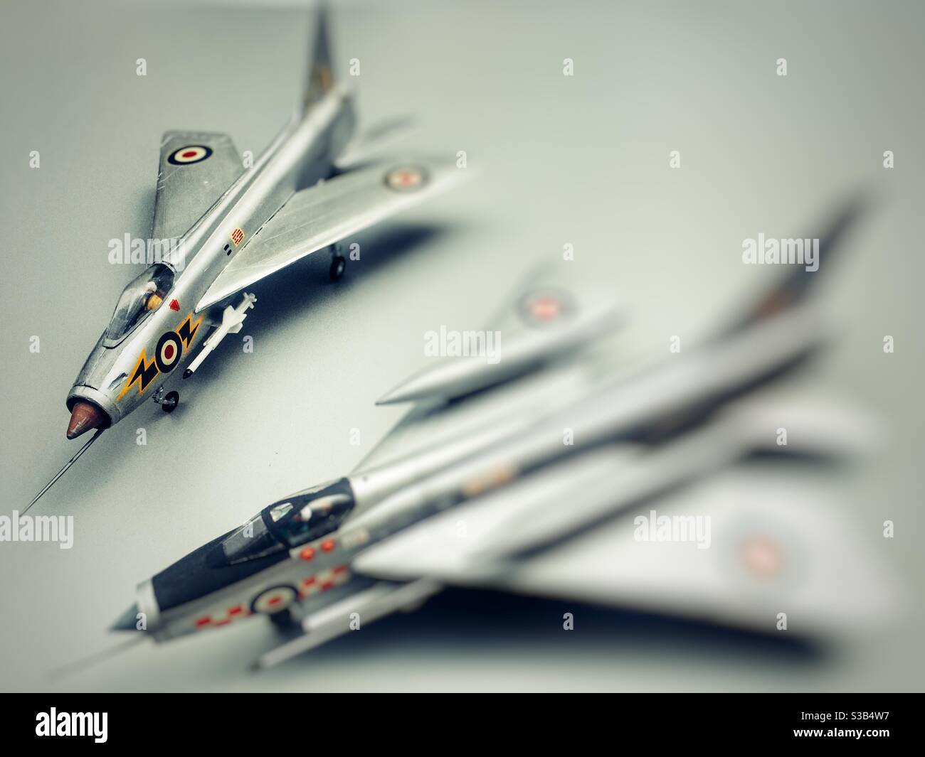 Lightning 1 / 1/72 Maßstab Kunststoff-Modell Flugzeug - Smartphone-aufgenommenes Stockfoto