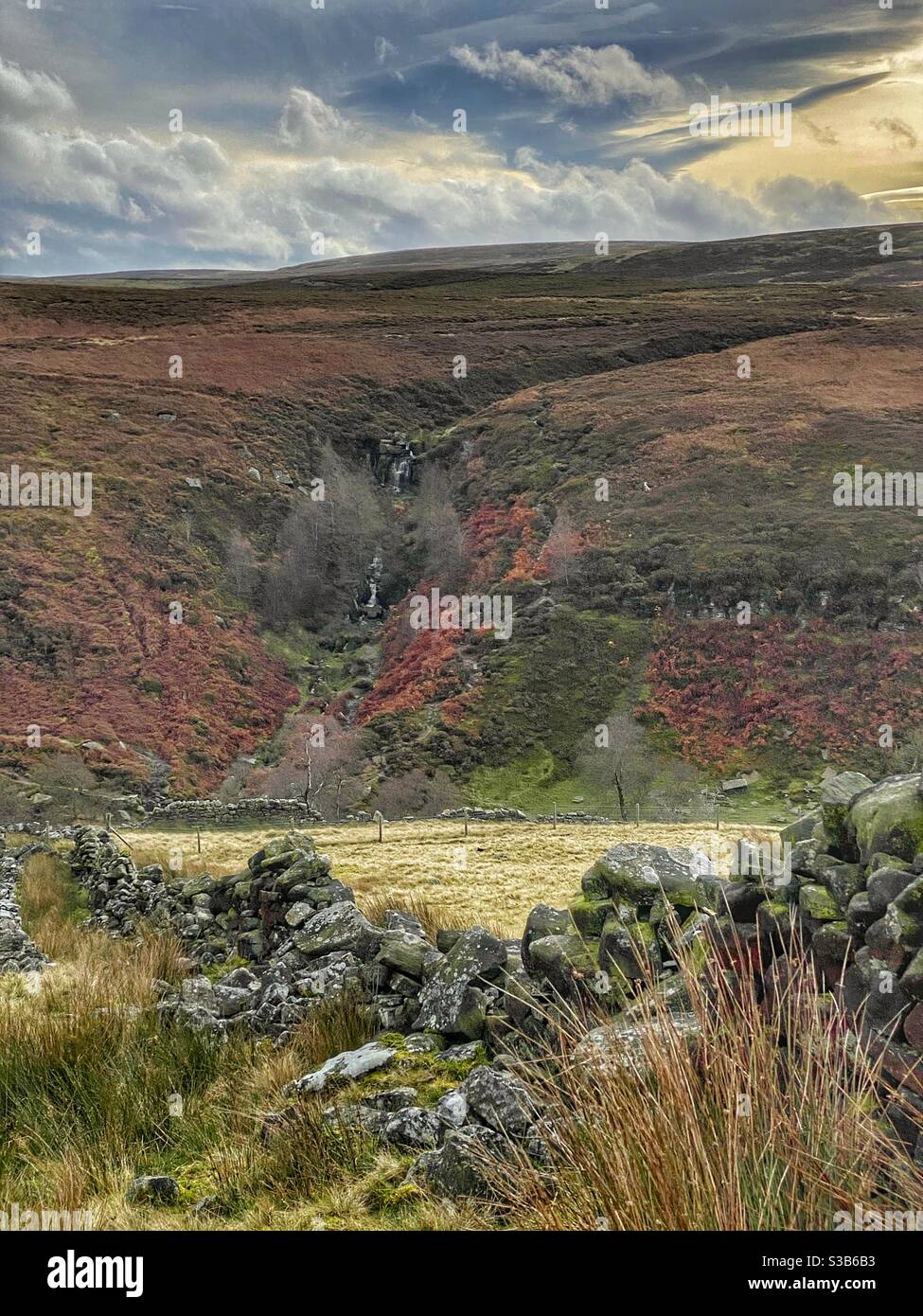 Bronte Wasserfälle, Haworth im Herbst Stockfoto