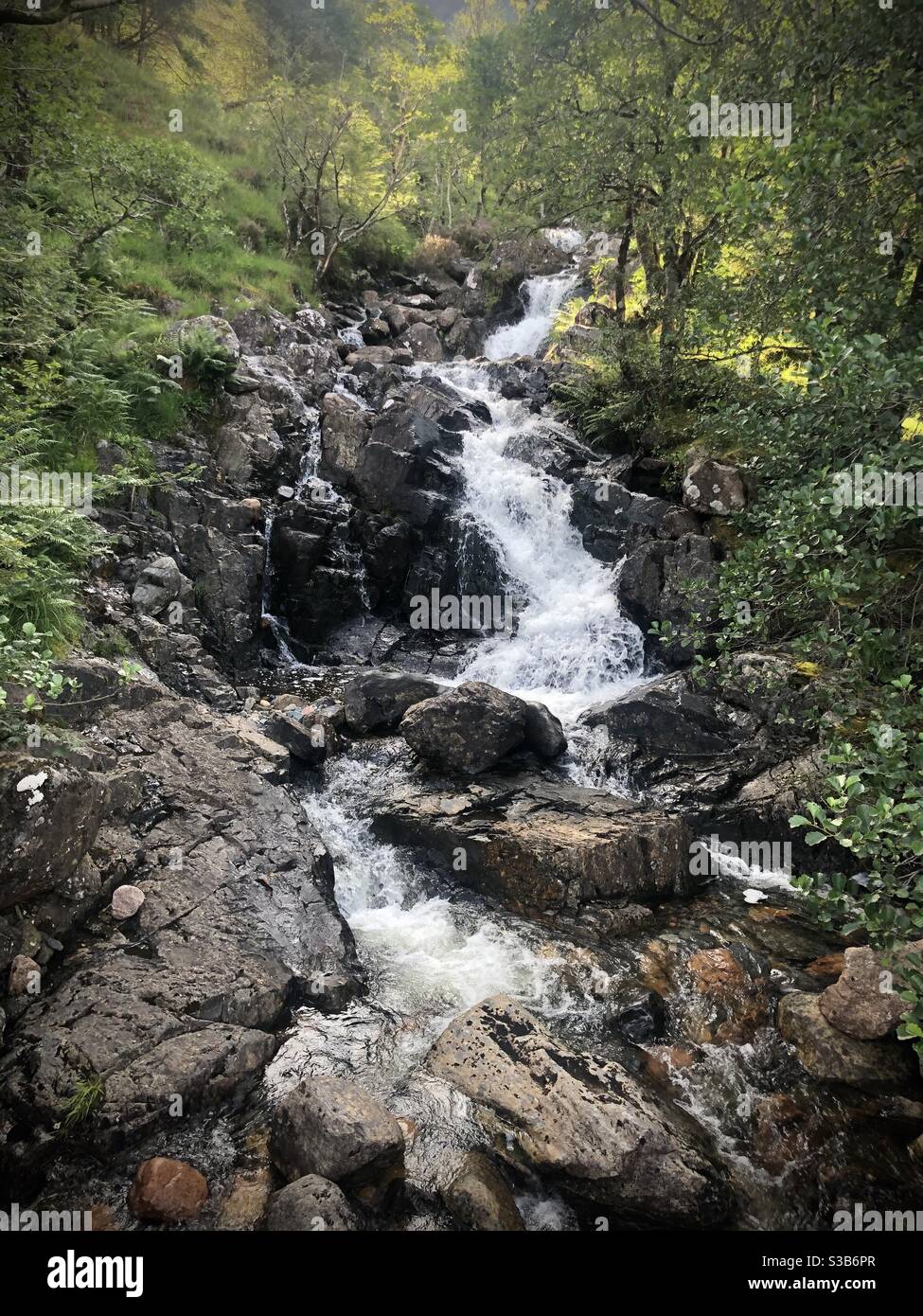Glen Nevis Wasser Stockfoto