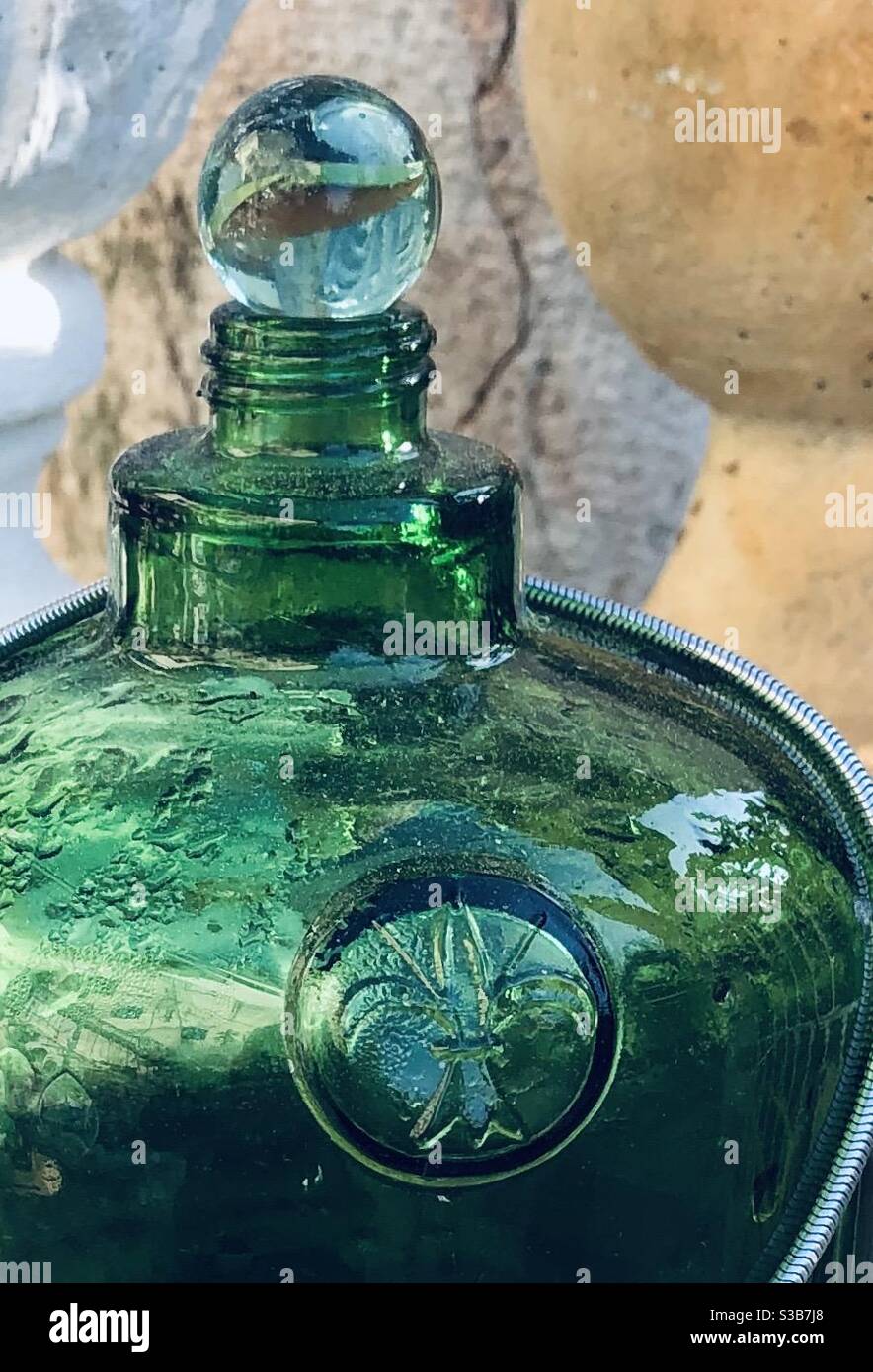 Grüne Flasche Stockfoto