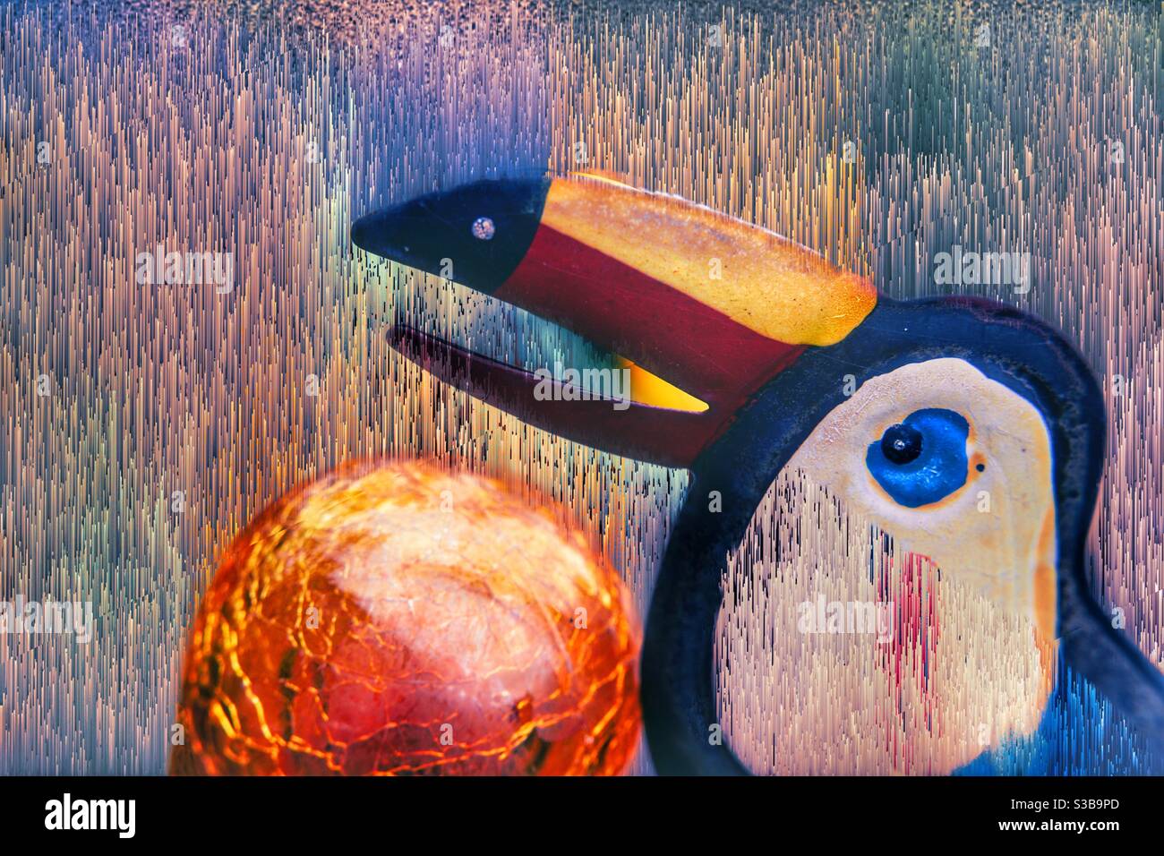 Toucan Wandkunst Stockfoto