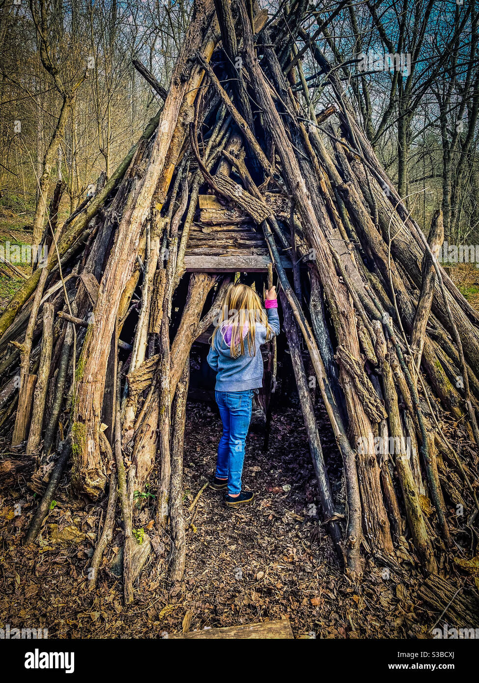 Kletterer laufen Nature Preserve, Lancaster PA Stockfoto