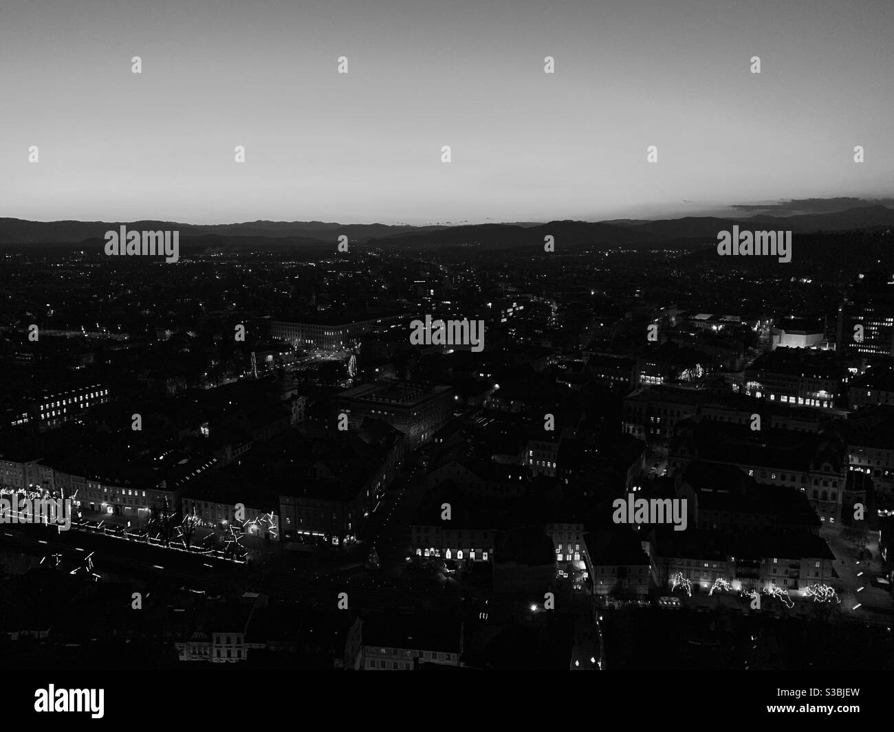 Schwarz / weiß-Stadt Stockfoto