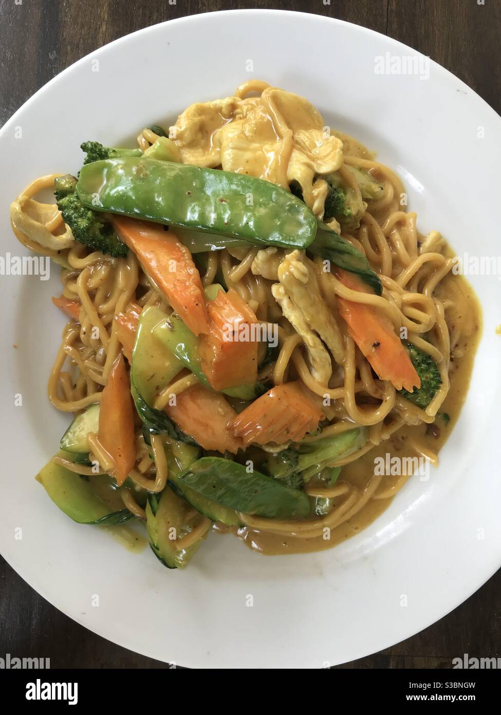 Thai Pad Satay Huhn Stockfoto