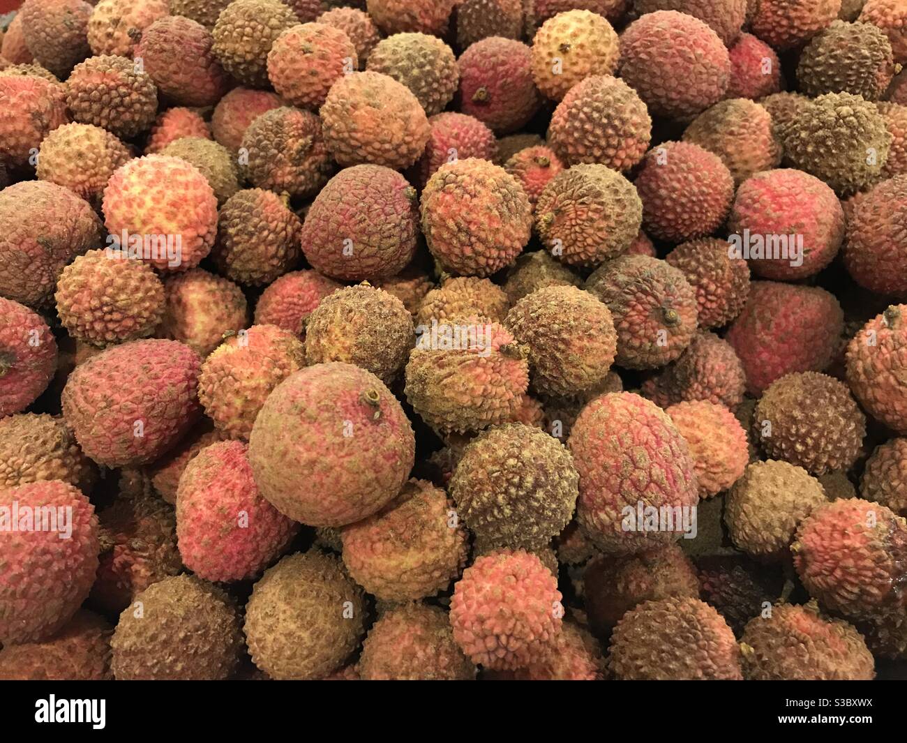 Lychees zum Verkauf in einem Supermarkt in Sydney, Australien Stockfoto