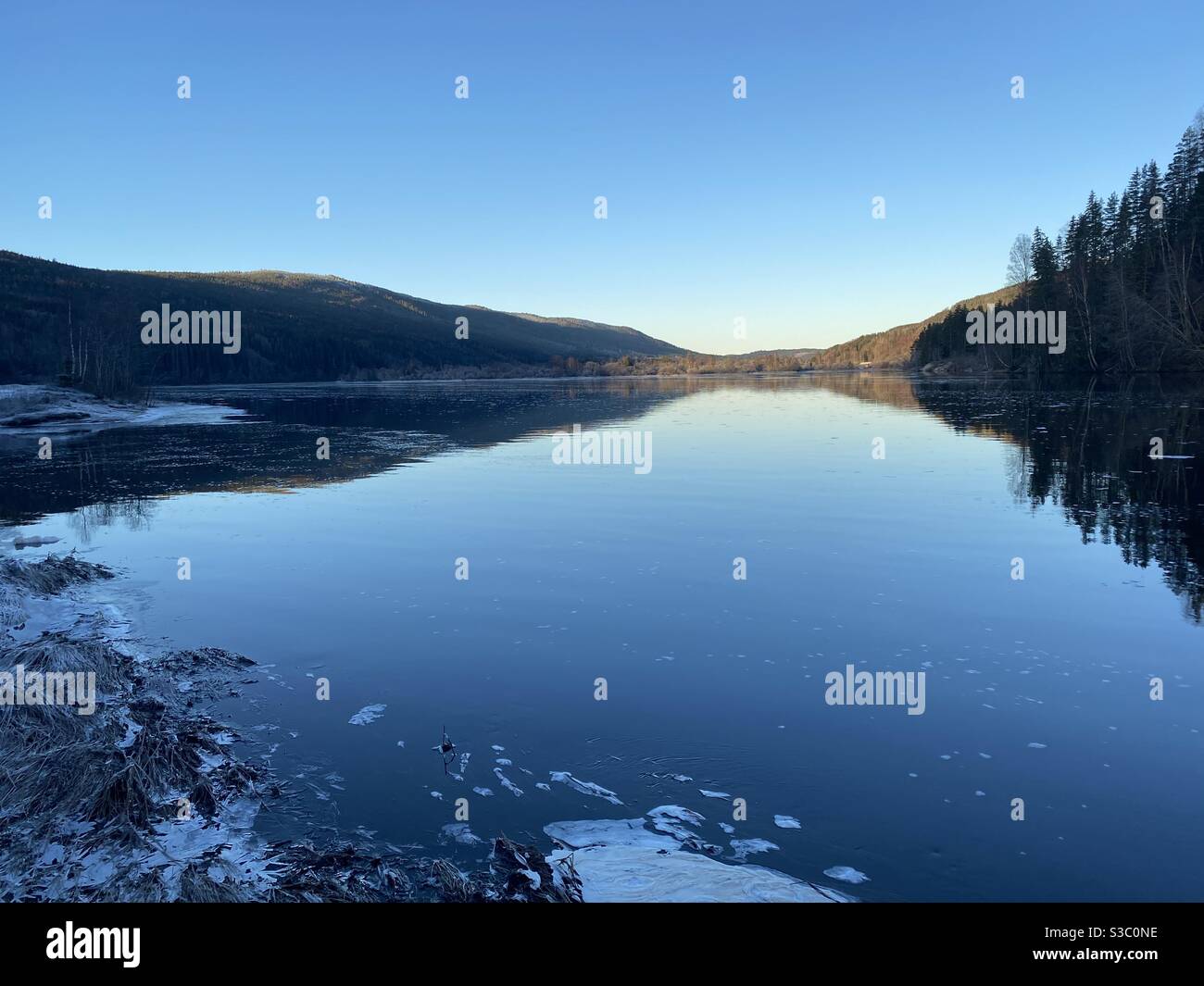 Klarälven värmland schweden - Smartphone-aufgenommenes Stockfoto