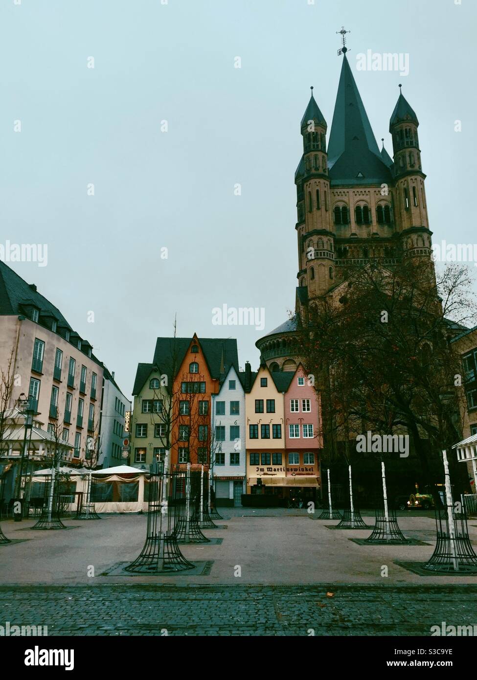 Bunte Häuser in Stockholm. Stockfoto