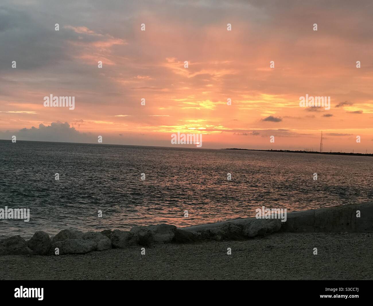 Sonnenuntergang auf Key West Stockfoto