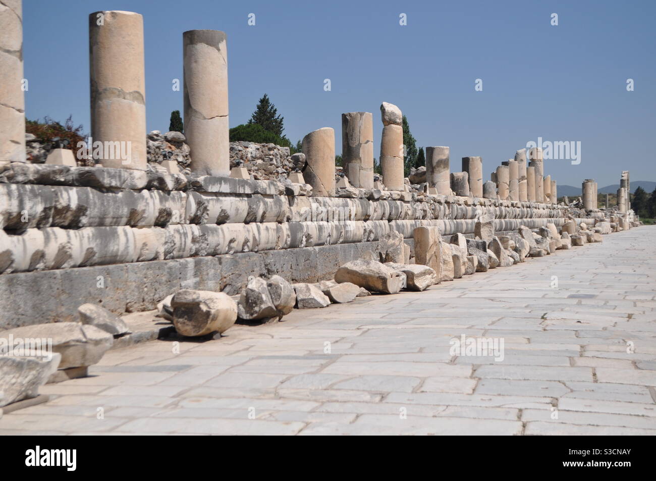 Die Straßen von Ephesus Stockfoto