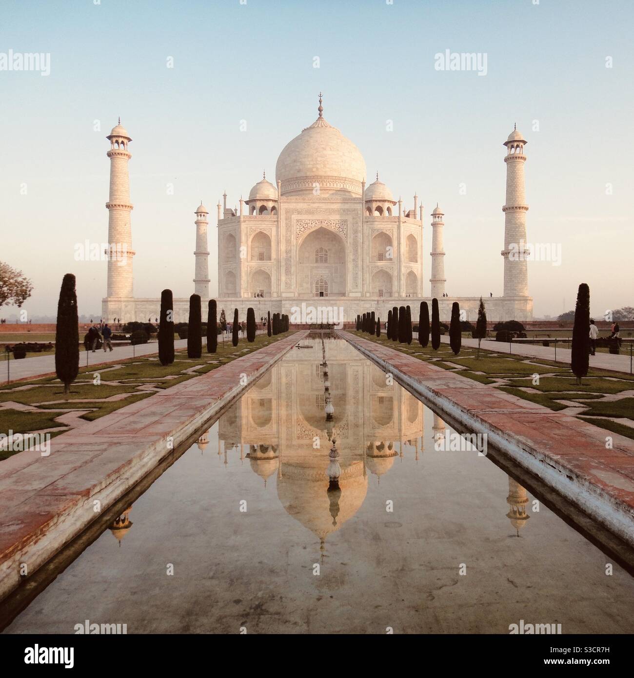 Weiches Licht Taj Mahal Agra Indien Stockfoto