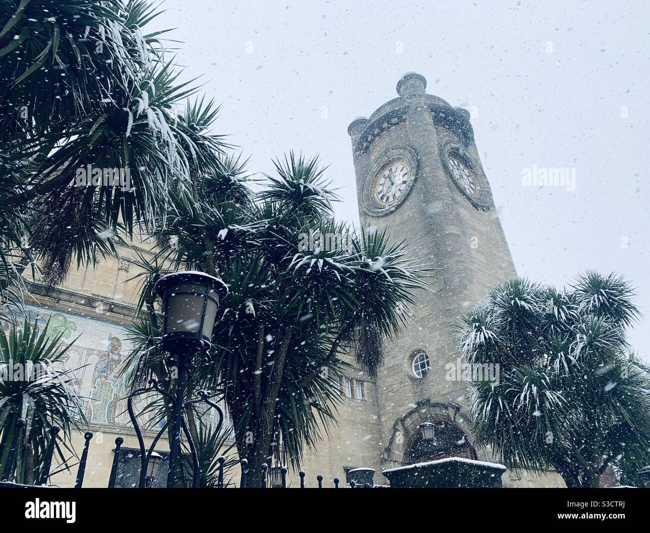 Horniman Museum im Schnee Stockfoto