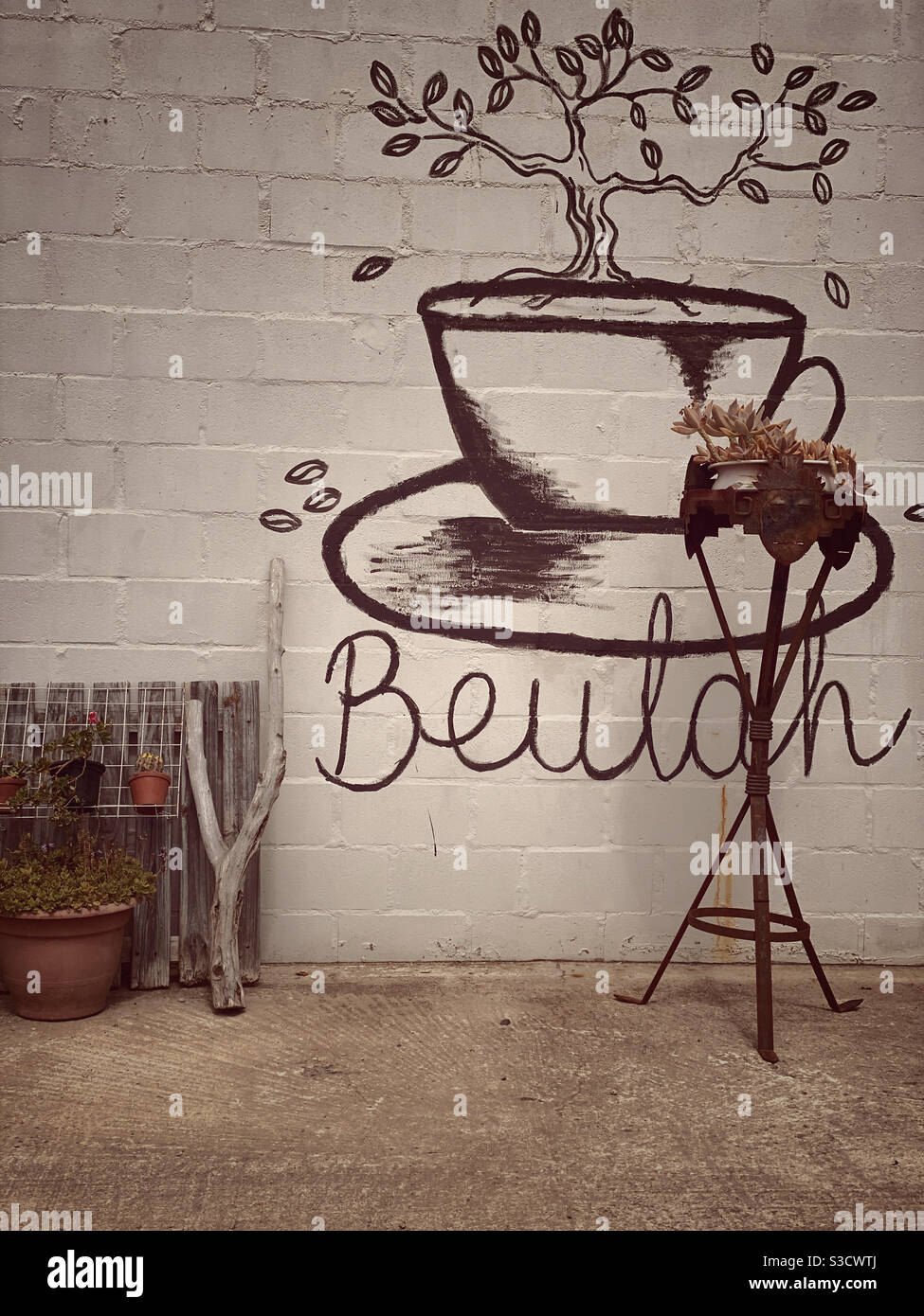 Beulah Café-Bar und Bäckerei, Yzerfontein, westliche Kap-Provinz, Südafrika. Stockfoto