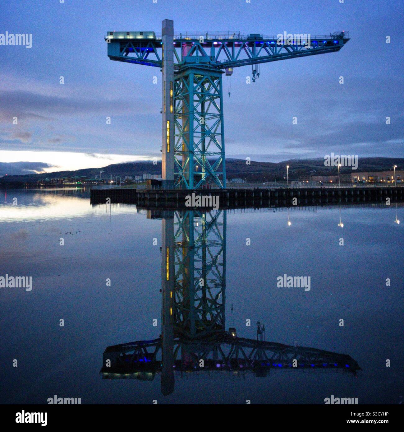 Titan Crane Clydebank. Stockfoto