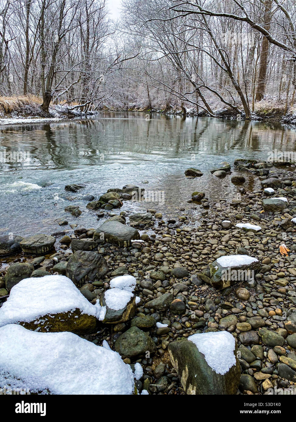 Snowy river Stockfoto