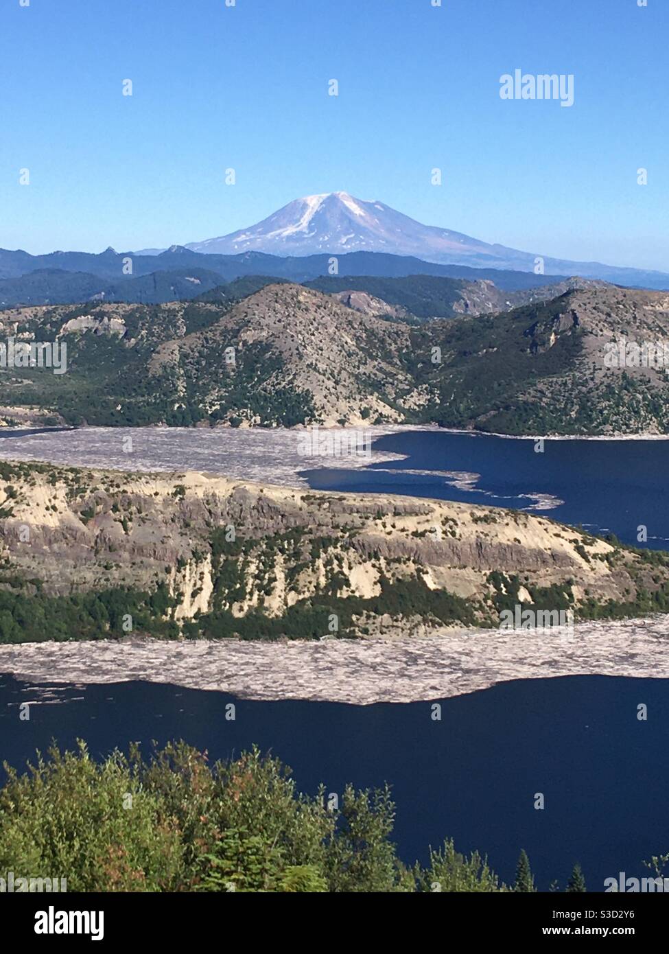 Mount Adams und Spirit Lake Mount Saint Helens Washington Stockfoto