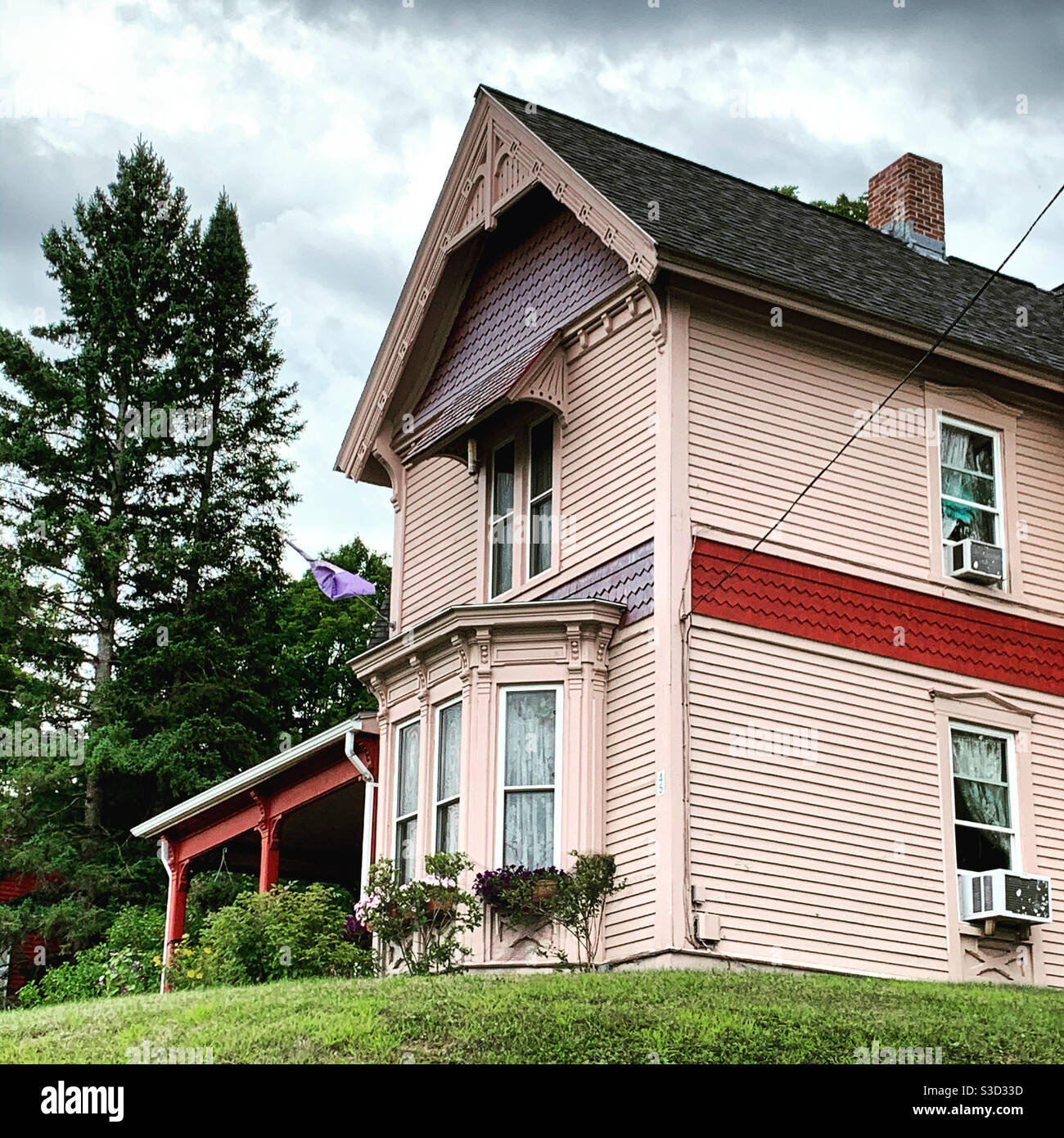 Ein Haus in Lissabon, Grafton County, New Hampshire, USA Stockfoto