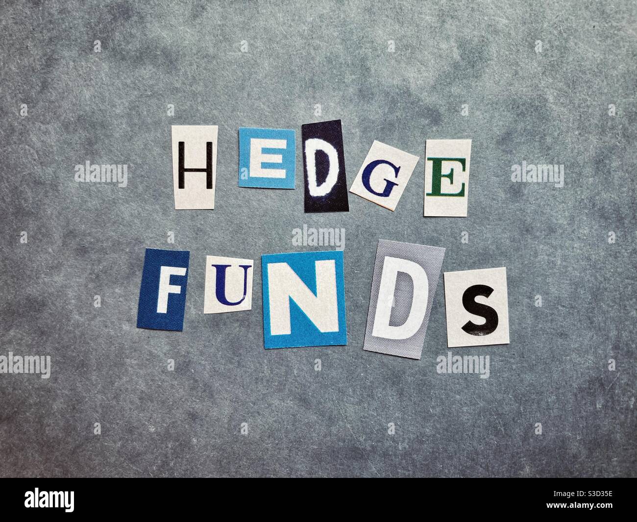 Die Word Hedge Funds Stockfoto