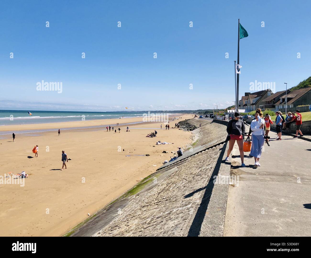 Omaha Strand in Vierville-sur-Mer Stockfoto