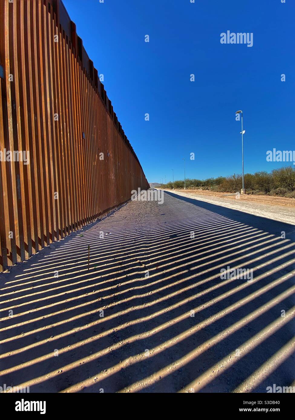 Vereinigte Staaten Grenzmauer in Lukeville Arizona Stockfoto