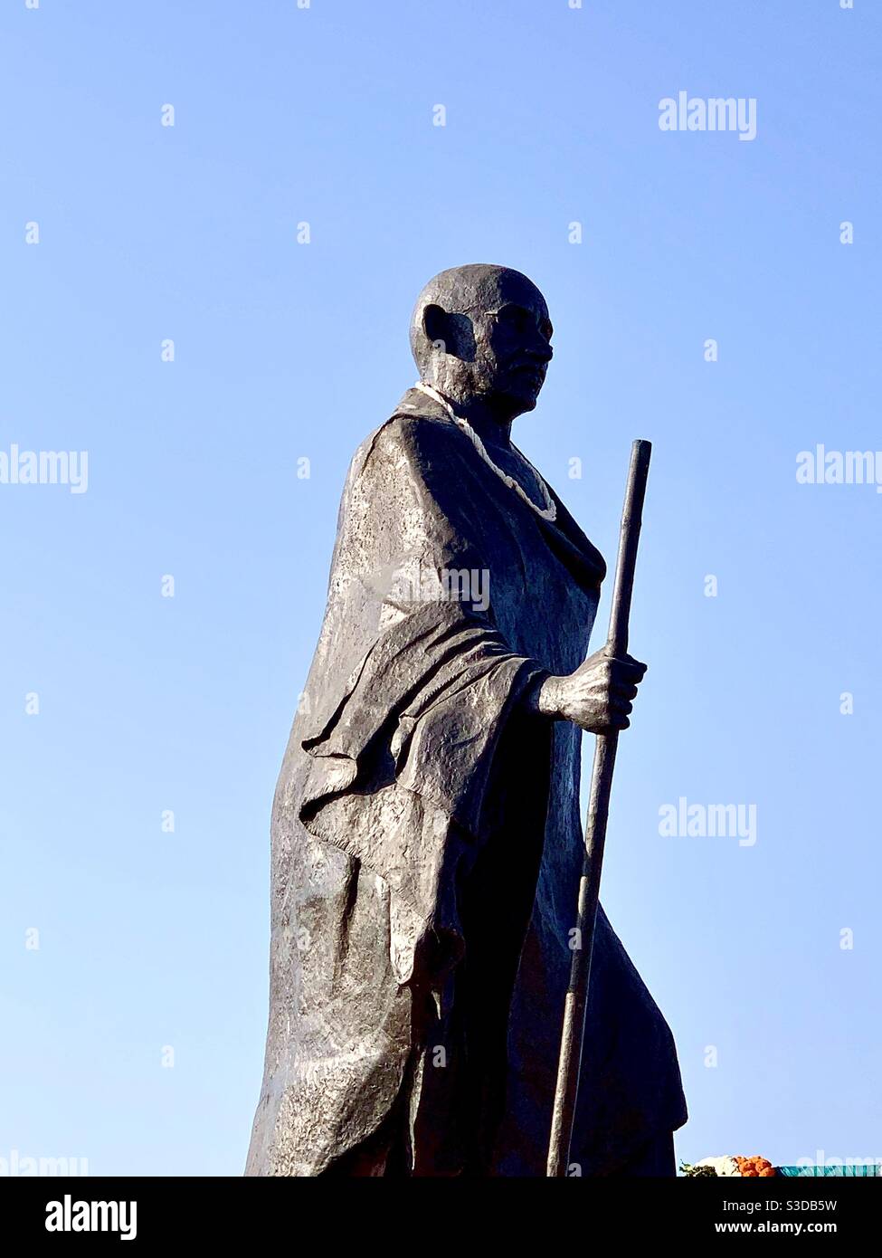 Statue von Mahatma Gandhi in Dandi, Gujarat Stockfoto