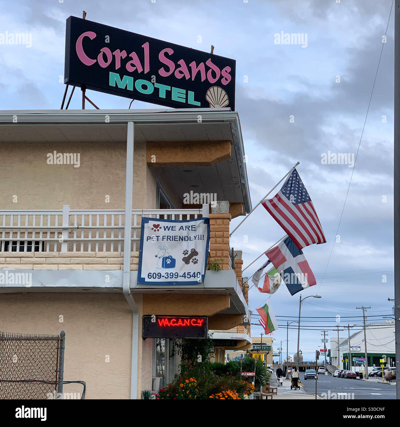 Coral Sands Motel, Ocean City, New Jersey, Usa Stockfoto