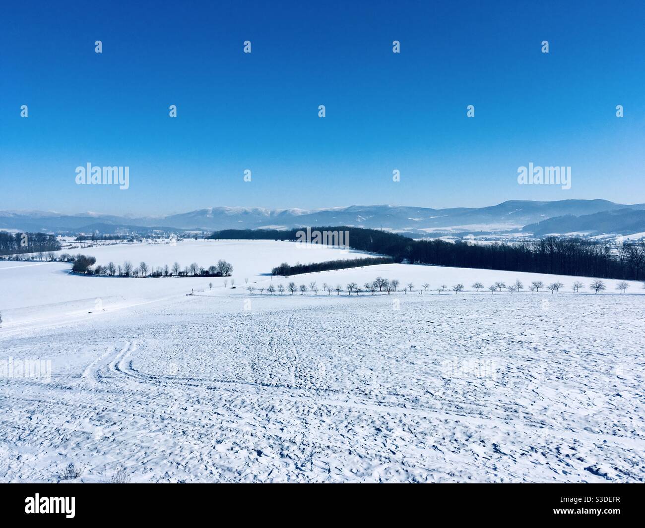 Jeseniky - Smartphone-aufgenommenes Stockfoto