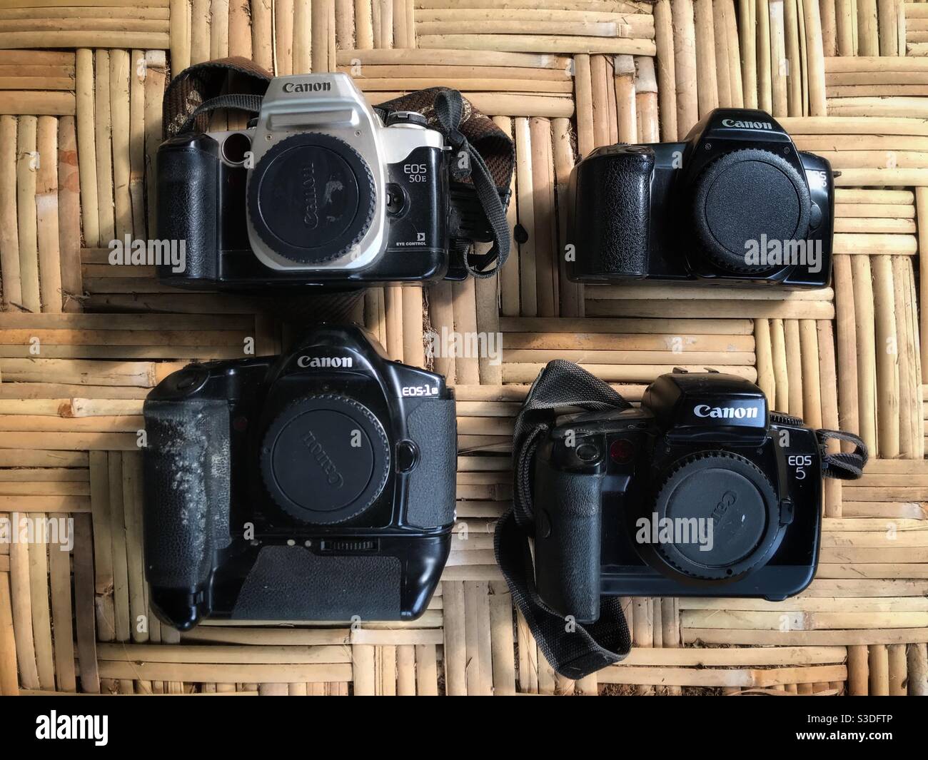 Canon EOS Filmkameras Stockfoto
