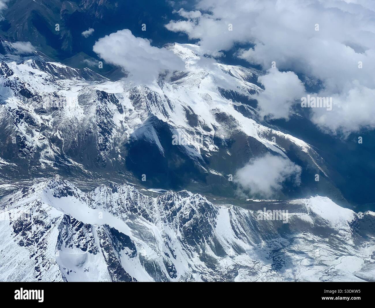 Luftbild der Berge der Region Talas, Kirgisistan Stockfoto