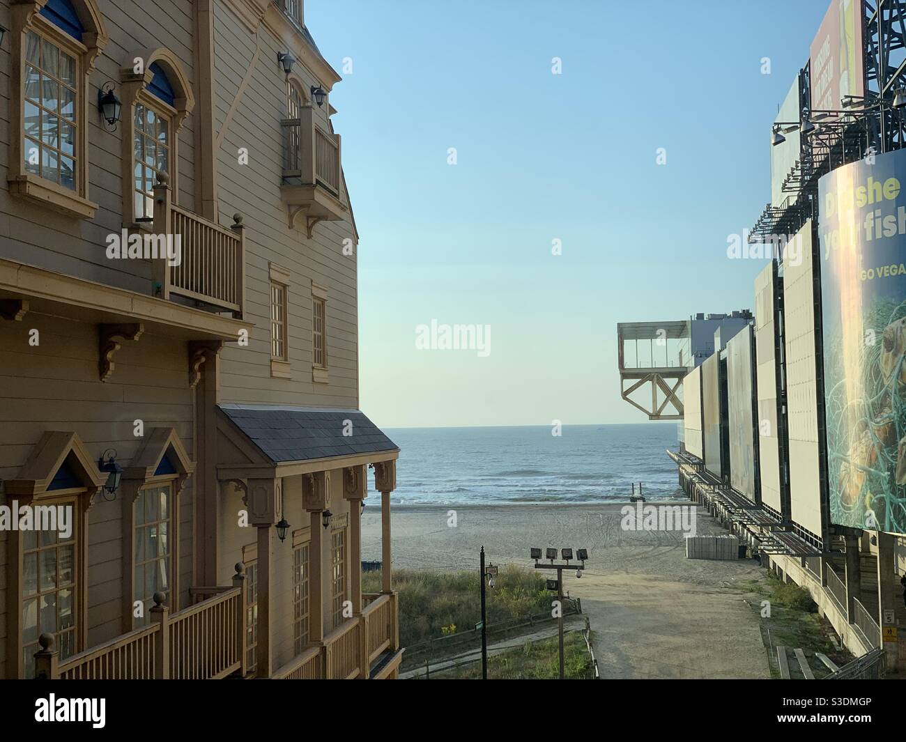 Oktober 2020, ein Morgenblick auf den Ozean von Caesars, Atlantic City, New Jersey, USA Stockfoto