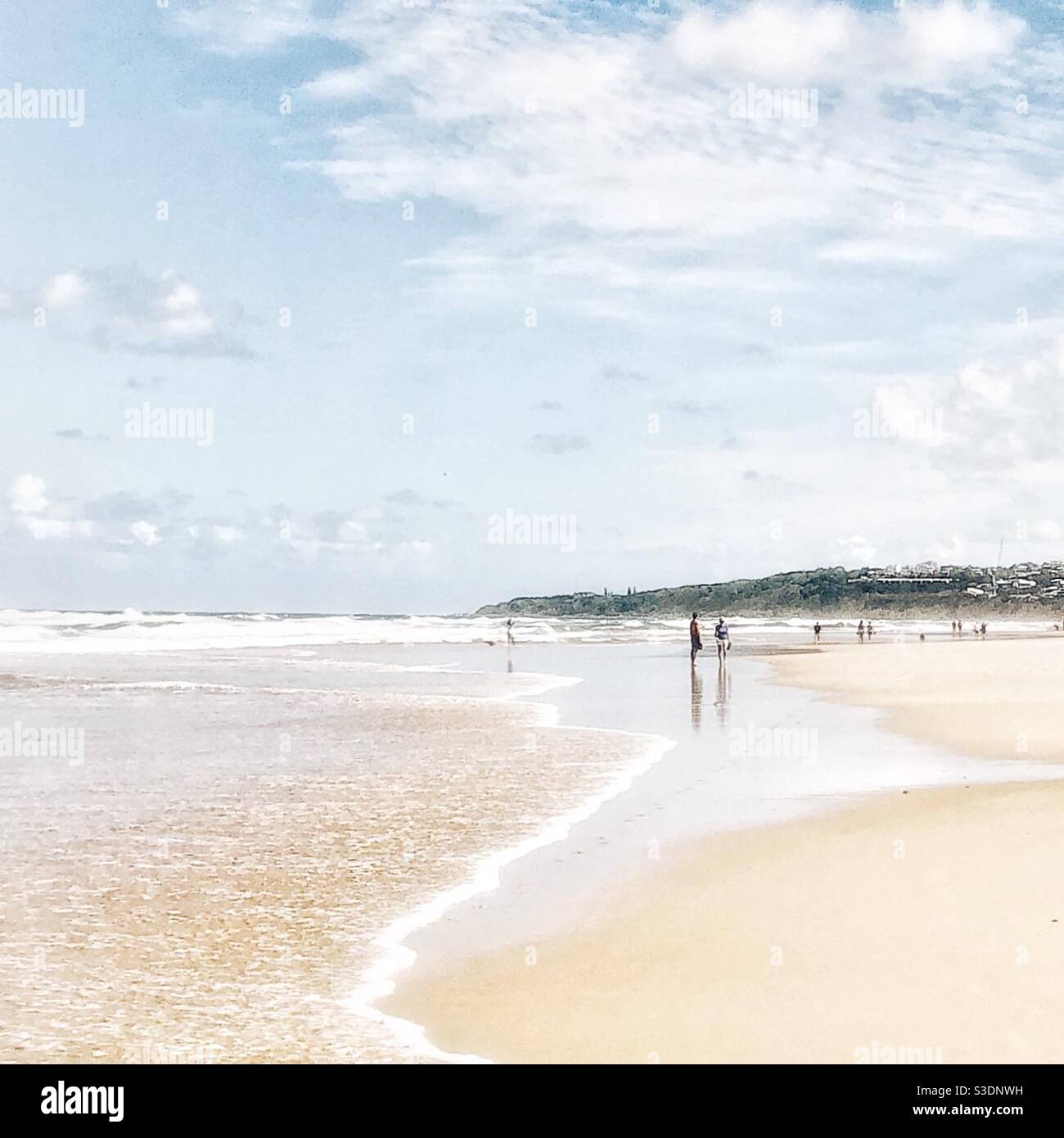 Deserted Beach Australian Lifestyle Sunshine Coast Queensland Stockfoto