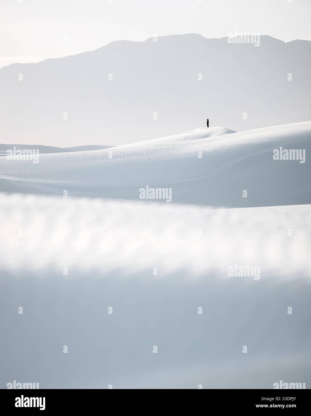 White Sands National Park - Smartphone-aufgenommenes Stockfoto