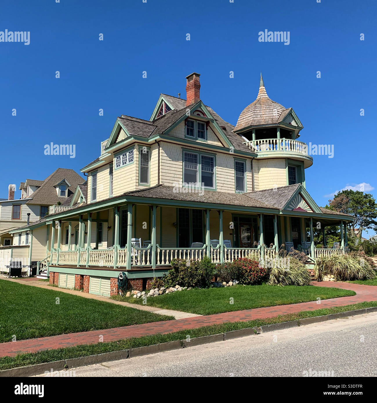 Oktober, 2020, viktorianische Architektur in Beach Haven, New Jersey, USA Stockfoto