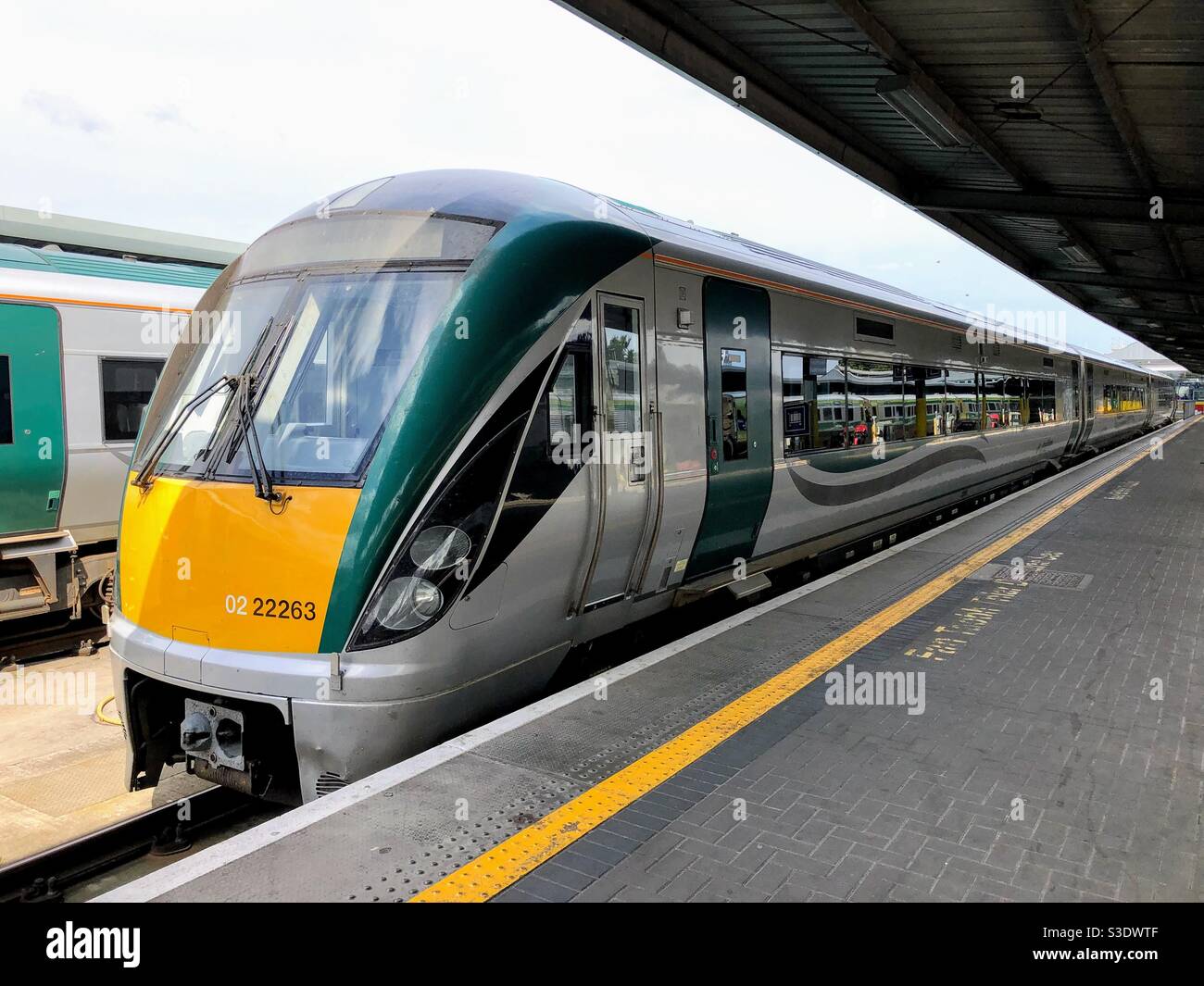 Irischer Zug, Dublin Heuston Station, Irland Stockfoto