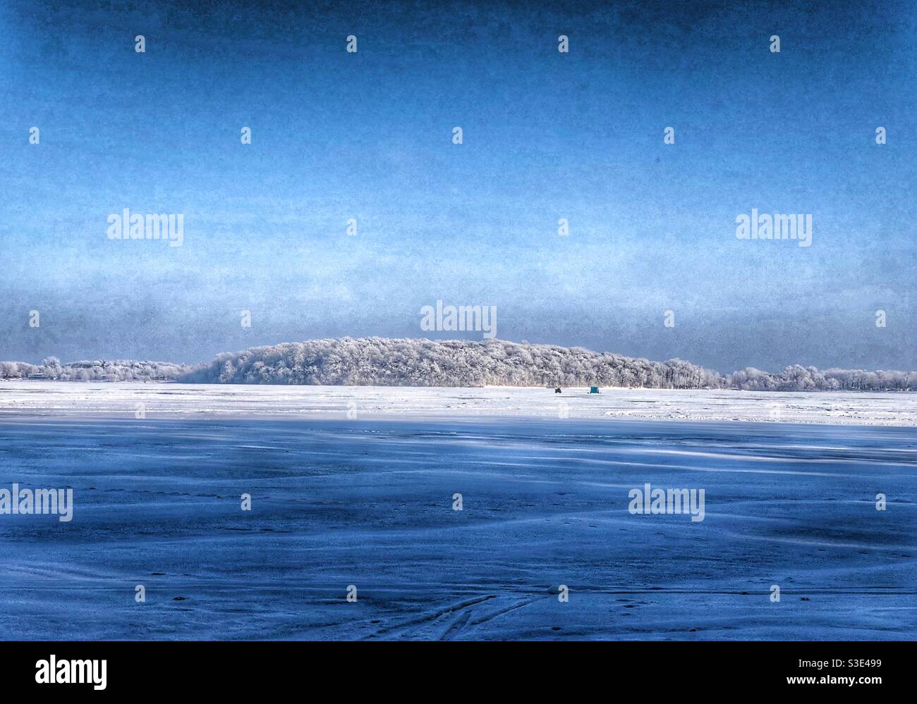 Gefrorene Landschaft. Minnesota, USA. Stockfoto