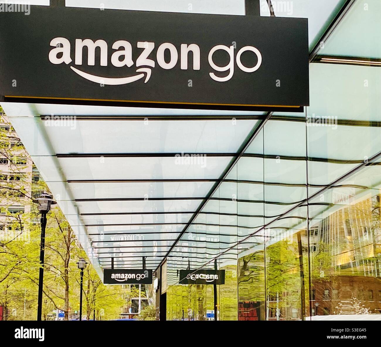 Der erste Amazon Go Store am Amazon-Hauptsitz in der Innenstadt Seattle Stockfoto