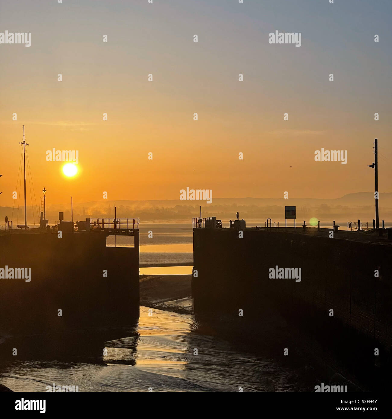 Dock der Bucht. Stockfoto