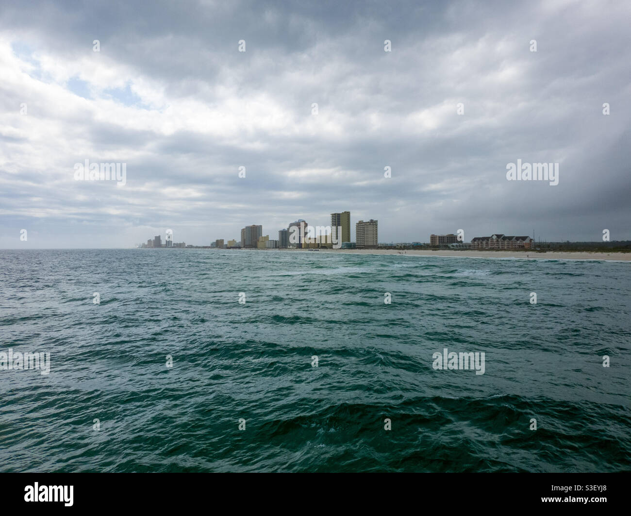 Gulf Shores Beach - Smartphone-aufgenommenes Stockfoto