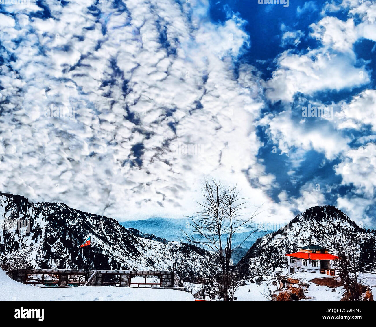 Auf dem Gipfel von Malam Jabba, Swat, Pakistan ❤️🇵🇰 Stockfoto